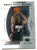 Dwyane Wade 2003-04 Upper Deck #95 Sweet Shot Rookie Card (698/799)