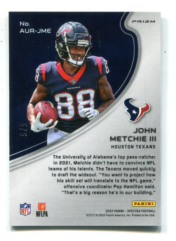 John Metchie III 2022 Panini Spectra Rookie Aura #AURJME RC 5/5