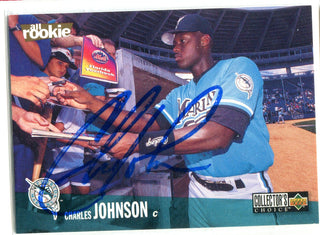 Charles Johnson 1995 Upper Deck Autographed Card