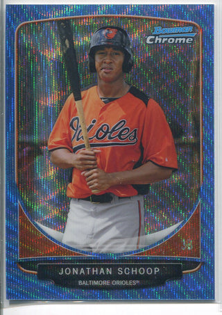 Jonathan Schoop 2013 Bowman Chrome Blue Wave Refractor Rookie Card