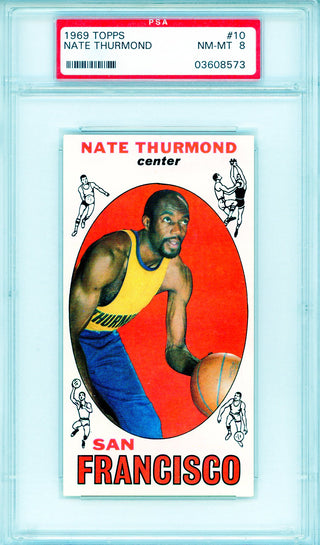 Nate Thurmond 1969 Topps Card  #10 (PSA NM-MT 8)