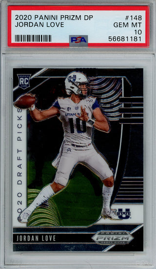 Jordan Love 2020 Panini Prizm DP Grade 10 Card #148