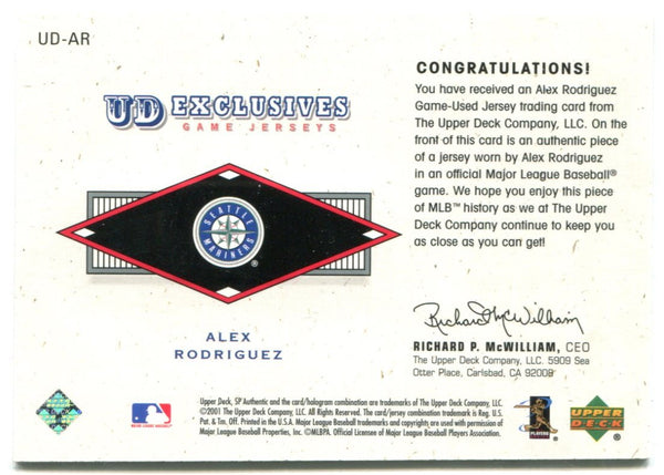 Alex Rodriguez Authentic Memorabilia Game Used Jersey #UD-AR