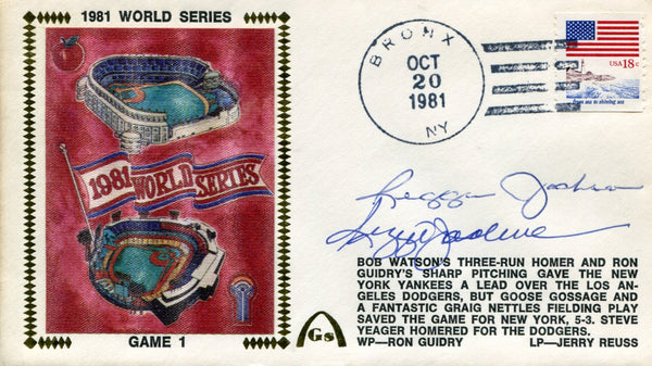 Reggie Jackson Dual Autographed First Day Cover