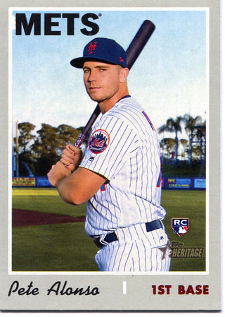 Pete Alonso 2019 Topps Heritage Rookie Card #519
