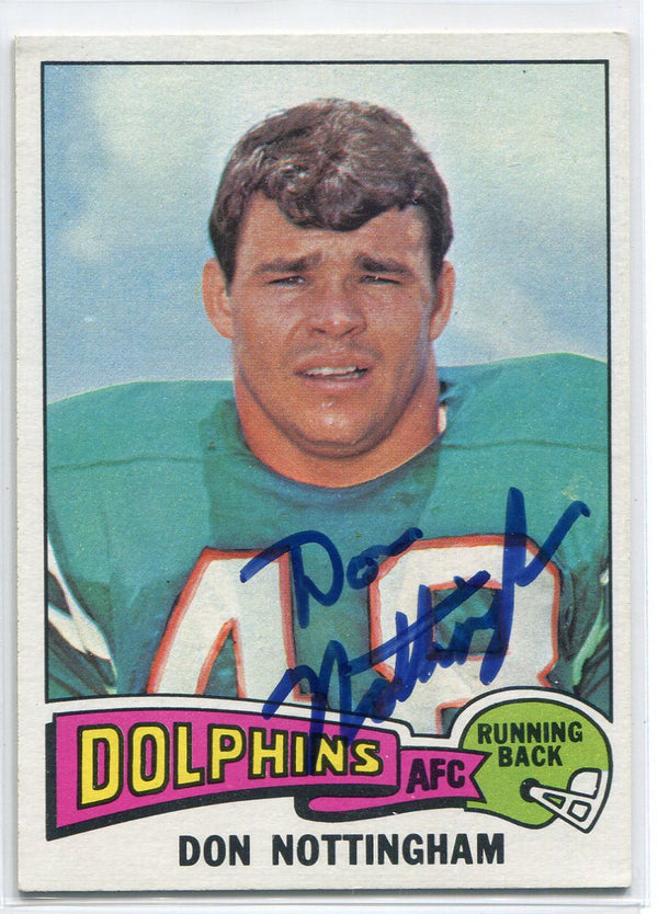 Don Nottingham Autographed 1975 Topps Card