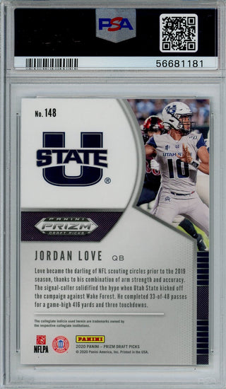 Jordan Love 2020 Panini Prizm DP Grade 10 Card #148