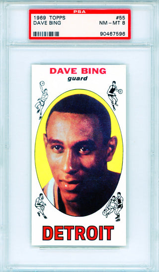 Dave Bing 1969 Topps Card #55 (PSA NM-MT 8)