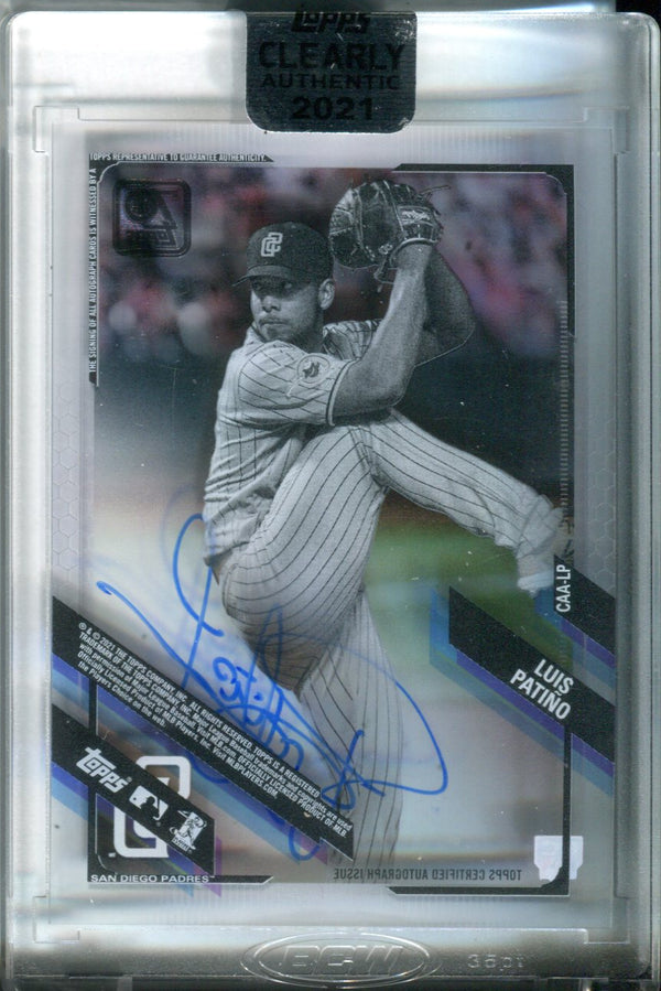 Luis Patino 2021 Topps Clearly Authentic Autographed Rookie Card