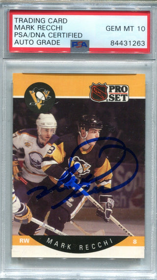 Brett Hull Signed St Louis Blues 1988 Topps Hockey Rookie Trading Card #66  - (PSA/DNA - Auto Grade 10)