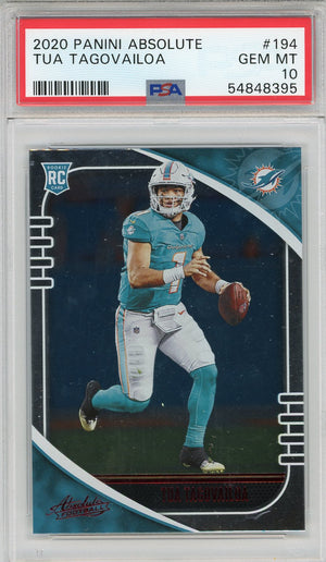 Tua Tagovailoa 2020 Panini Absolute Rookie Card #194 (PSA)