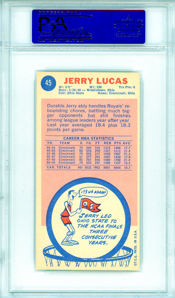 Jerry Lucas 1969 Topps Card #45 (PSA NM-MT 8)