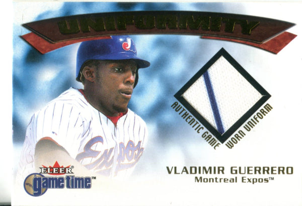 Vladimir Guerrero 2001 Fleer Game Worn Jersey Card