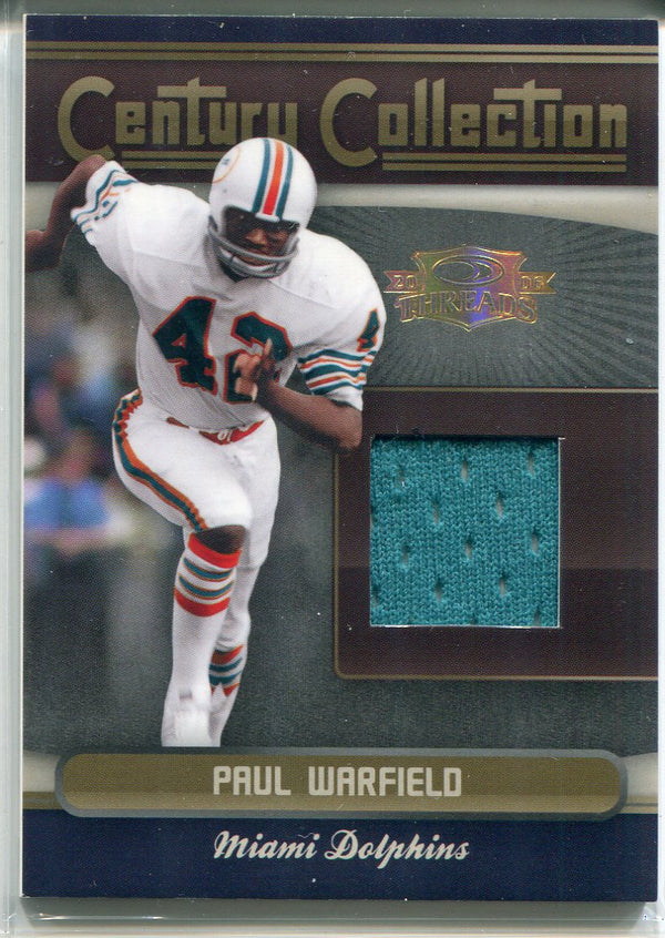 Paul Warfield 2005 Donruss Playoff Threads Jersey Card
