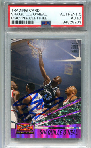 Shaquille O`Neal 1992 Topps Beam Team Members Only #1 Autographed Card (PSA)