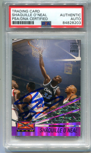 Shaquille O`Neal 1992 Topps Beam Team Members Only #1 Autographed Card (PSA)