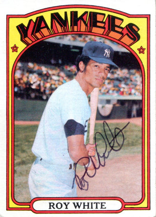 Roy White Autographed 1972 Topps Card