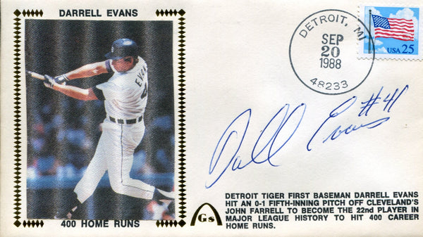 Darrell Evans Autographed First Day Cover