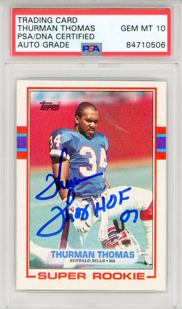 Thurman Thomas Autographed Photos, Signed Thurman Thomas Inscripted Photos