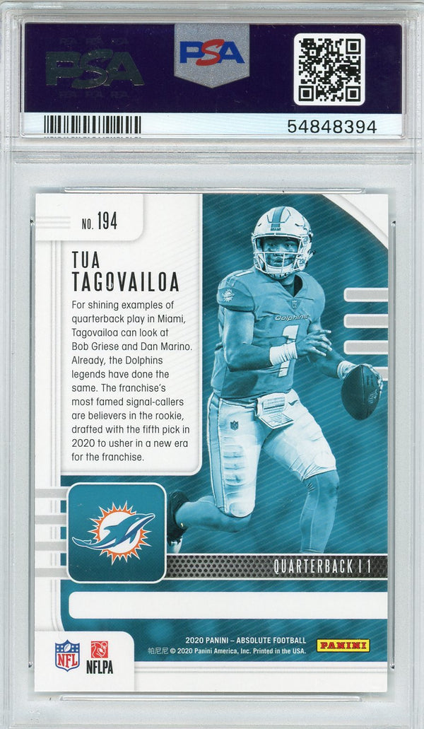 Tua Tagovailoa 2020 Panini Absolute Rookie Card #194 (PSA)