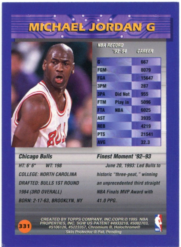 Michael Jordan Topps Finest 1995