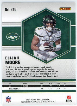 Elijah Moore 2021 Panini Mosaic Rookie Card #316
