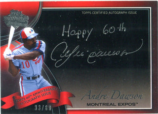 Andre Dawson Autographed 2011 Topps Diamond Anniversary Card