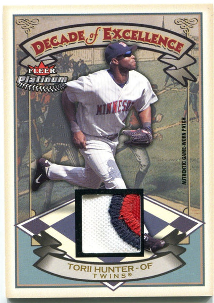 Torii Hunter Fleer Platinum Decade of Excellence Jersey Card