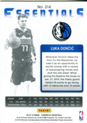 Luka Doncic 2019 Panini Chronicles Essentials Rookie Card #214