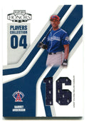 Garret Anderson 2004 Playoff Honors Authentic Game Worn Jersey Card 030/250