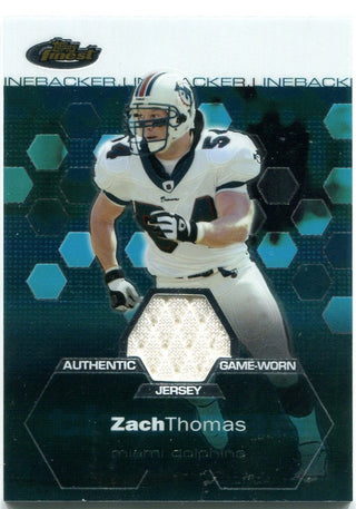 Zach Thomas Topps Finest 2003 Jersey Card