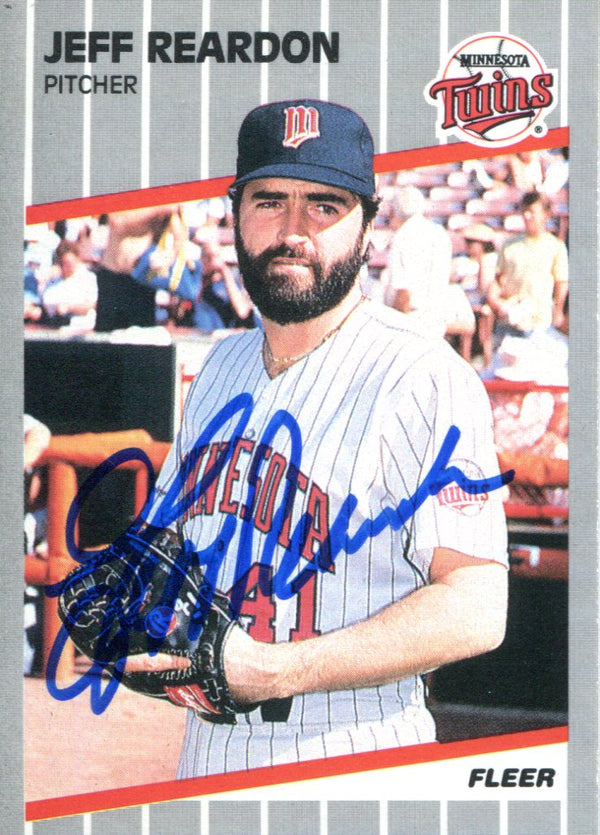 Jeff Reardon Autographed 1989 Fleer Card