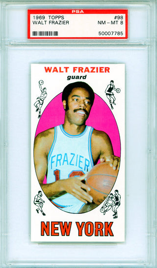 Walt Frazier 1969 Topps Card #98 (PSA NM-MT 8)