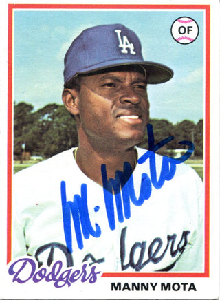 Manny Mota Autographed 1978 Topps Card