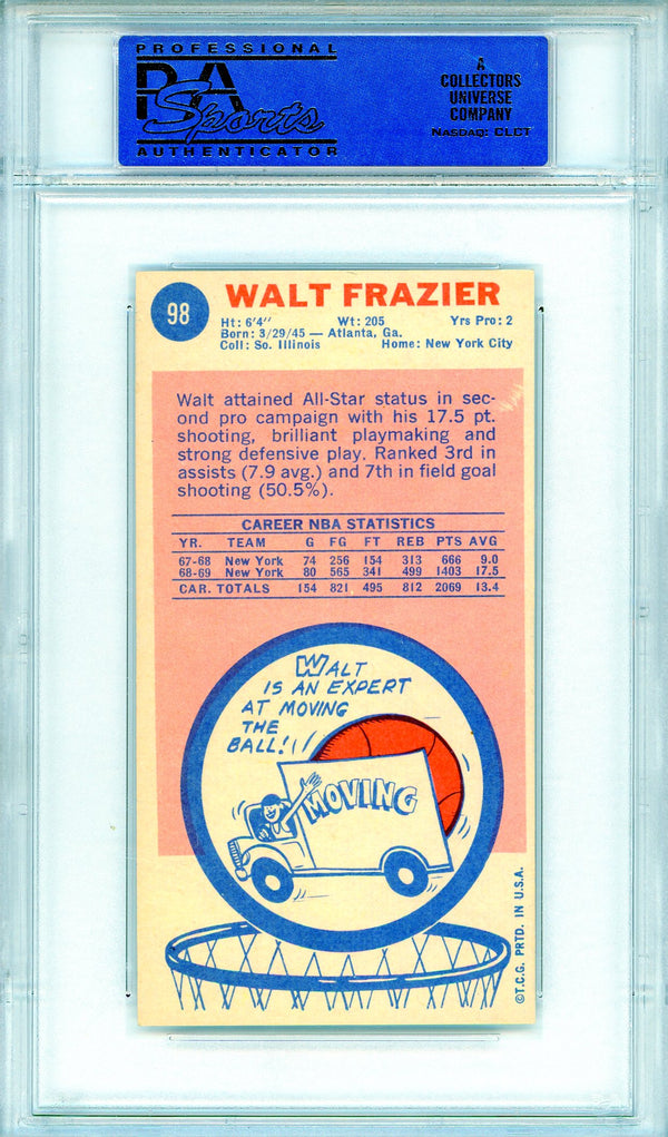 Walt Frazier 1969 Topps Card #98 (PSA NM-MT 8)
