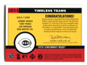Bench/Perez/Morgan/Griffey Sr. 2001 Upper Deck Timeless Teams Bat Card /100