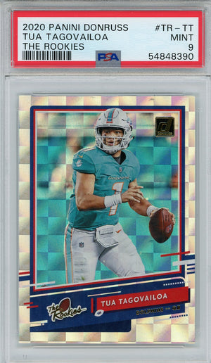 Tua Tagovailoa 2020 Panini Donruss The Rookies Rookie Card #TR-TT (PSA)