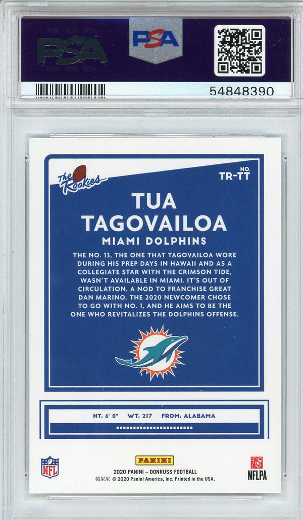 Tua Tagovailoa 2020 Panini Donruss The Rookies Rookie Card #TR-TT (PSA)