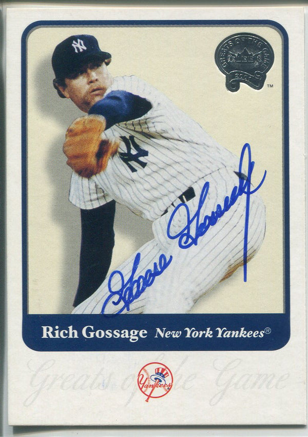 Goose Gossage Autographed 2001 Fleer Greats of the Game Card