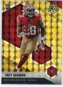 Trey Sermon 2021 Panini Mosaic Yellow Prizm Rookie Card #324