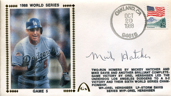 Mickey Hatcher Autographed 1988 World Series First Day Cover