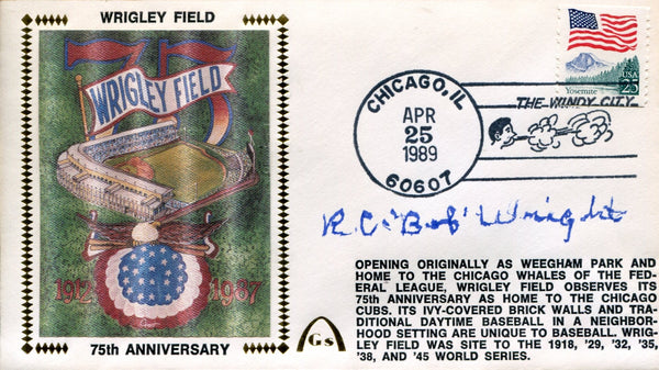 Bob Wright Autographed First Day Cover