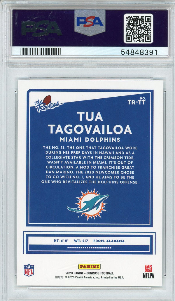 Tua Tagovailoa 2020 Panini Donruss The Rookies Rookie Card #TR-TT (PSA)
