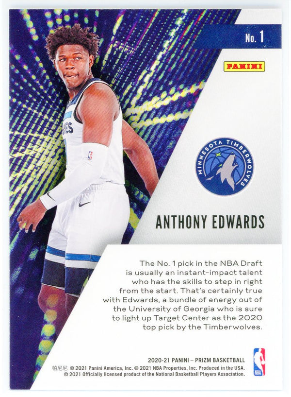 Anthony Edwards 2020-21 Panini Prizm Instant Impact Rookie Card #1