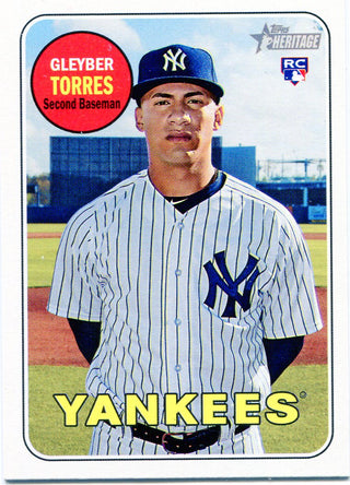 Gleyber Torres 2018 Topps Heritage Rookie Card #603