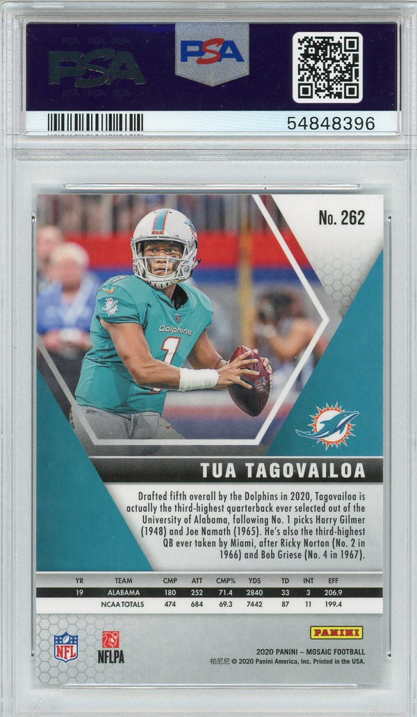 Tua Tagovailoa 2020 Panini Mosaic Rookie Card #262 (PSA)