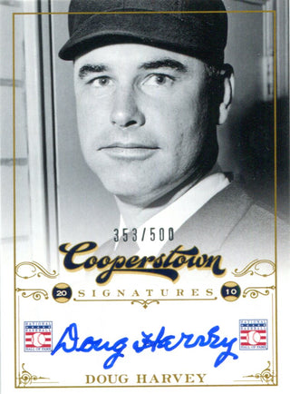 Doug Harvey Autographed 2012 Panini Cooperstown Card