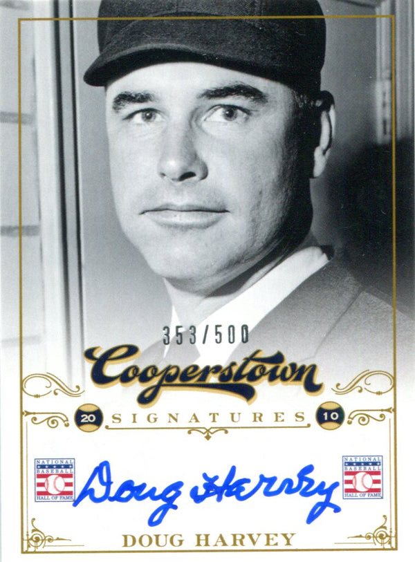 Doug Harvey Autographed 2012 Panini Cooperstown Card