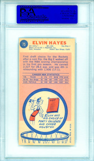 Elvin Hayes 1969 Topps Card #75 (PSA NM-MT 8)