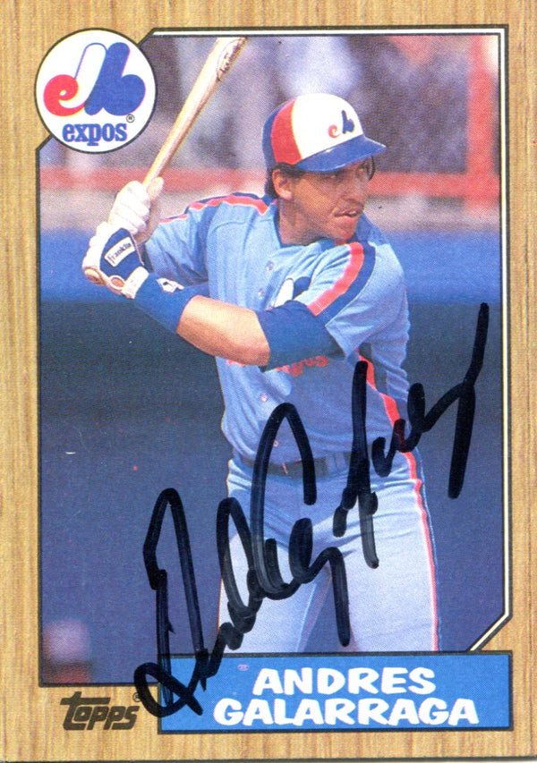 Andres Galarraga Autographed 1987 Topps Card
